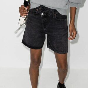 AGOLDE wrap-waist denim shorts